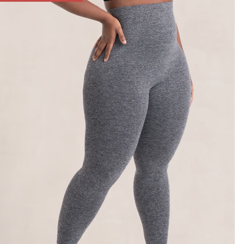 Shapermint Gray High-Waisted Shapewear Leggings